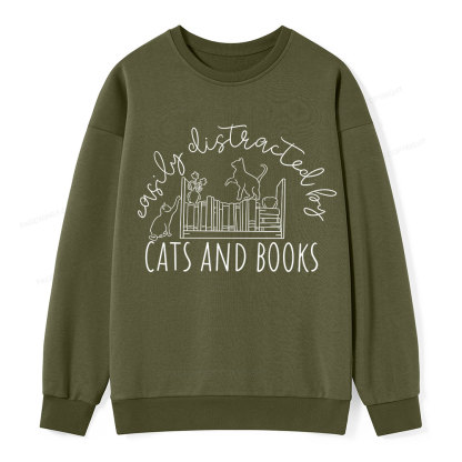Pagewing Cute Cats And Books  Unisex Classic Sweatshirt