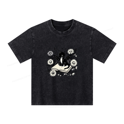 Pagewings Bookworm Dragon Unisex Kids Washed T-shirt