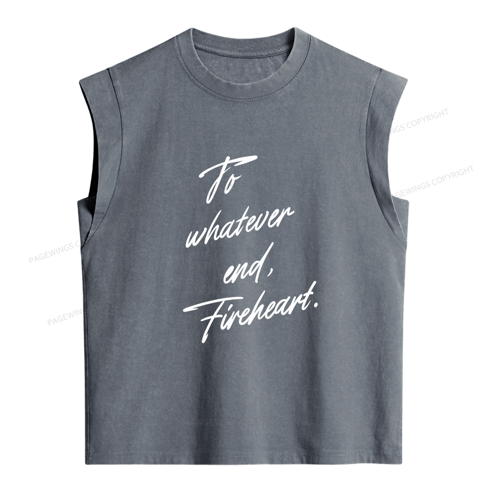 Pagewings To Whatever End Fireheart Women's Washed Tank Top