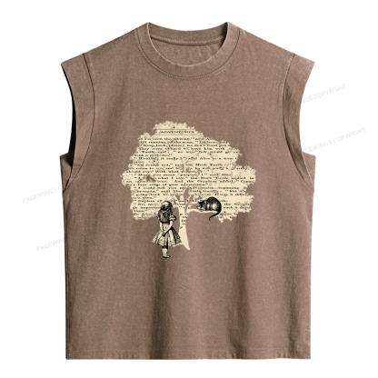 Pagewings Vintage Book Women's Washed Tank Top