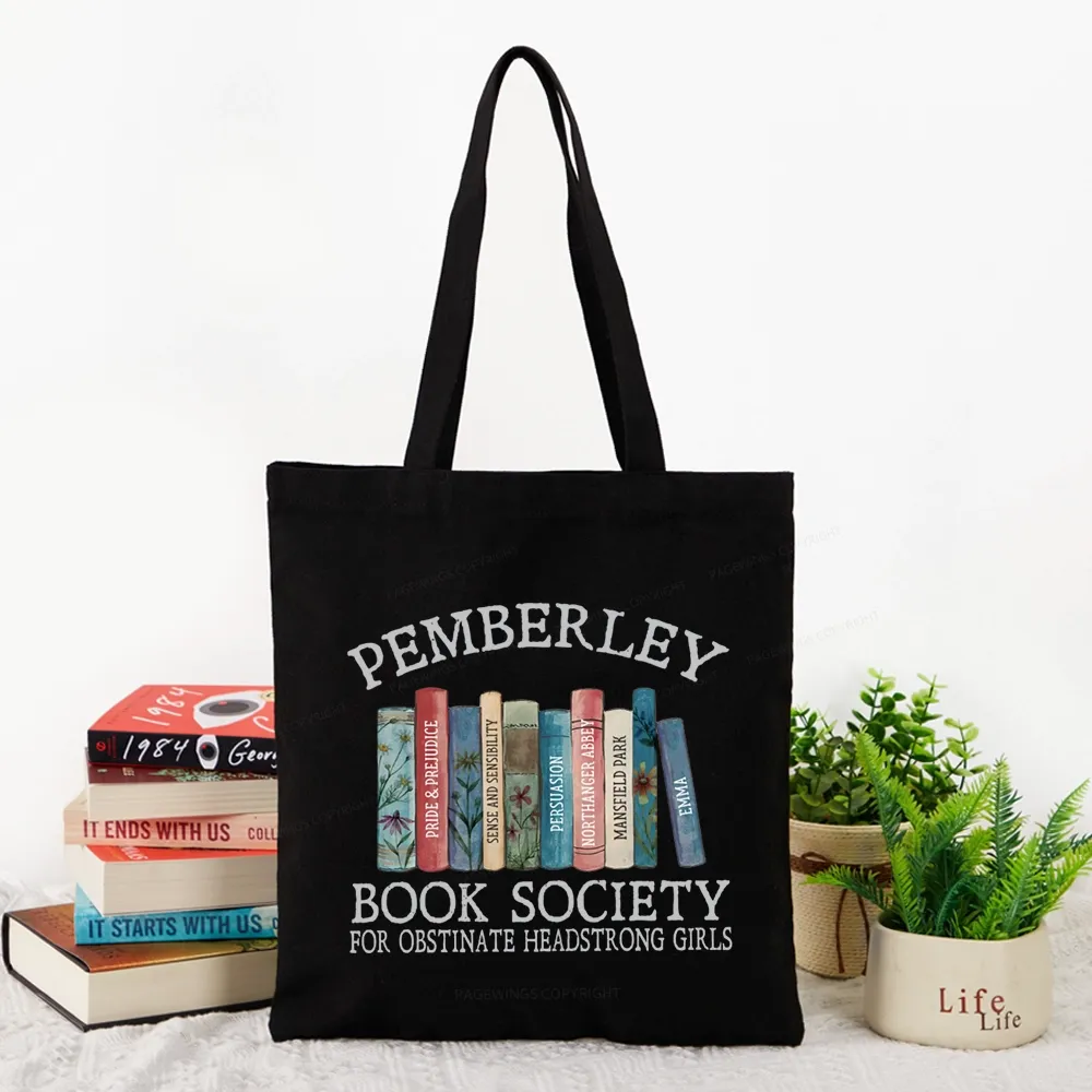 Pagewings Pemberley Book Society Tote Bag