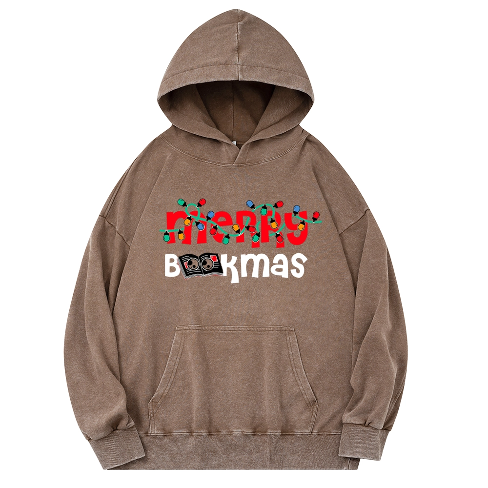 Pagewings Christmas Book Unisex Washed Hoodie