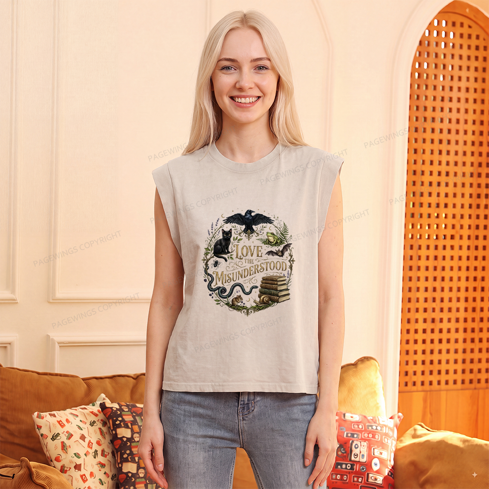 Pagewings Love the Misunderstood Women's Washed Tank Top