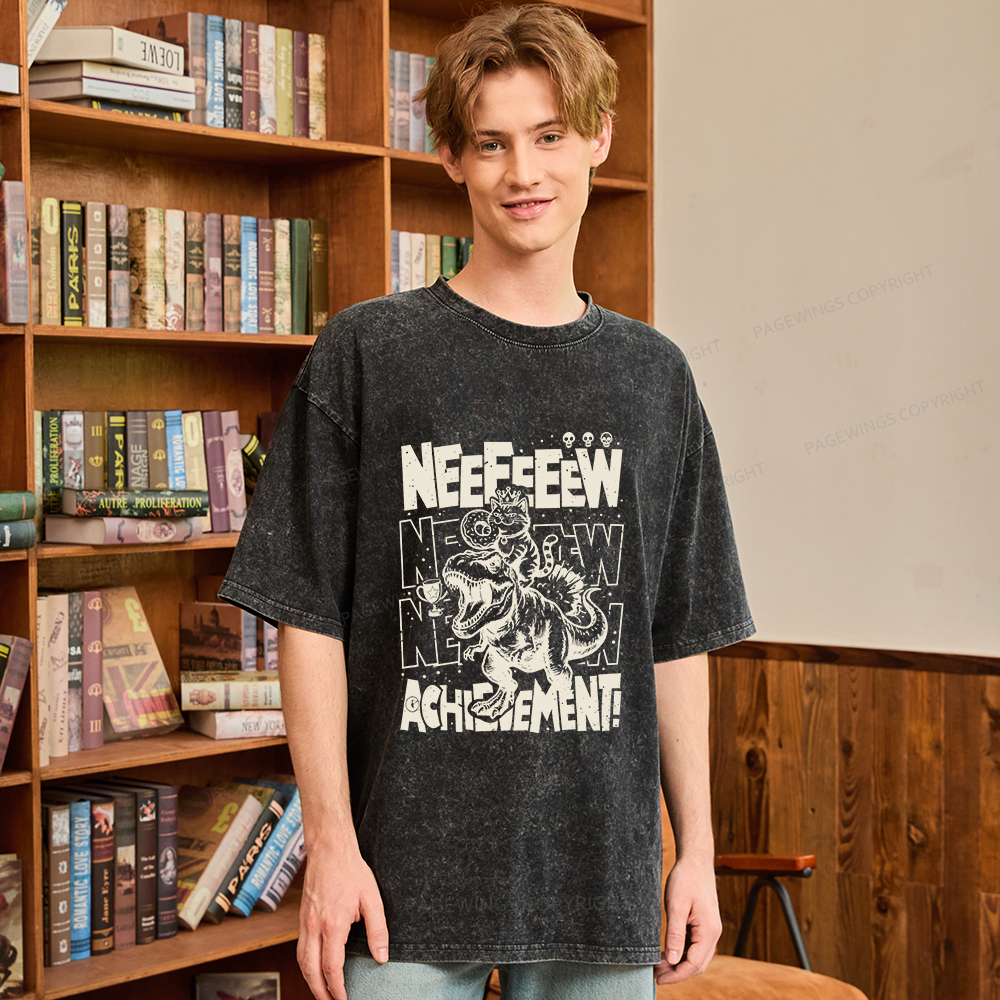 Pagewings New Achievement Book Unisex Washed T-shirt