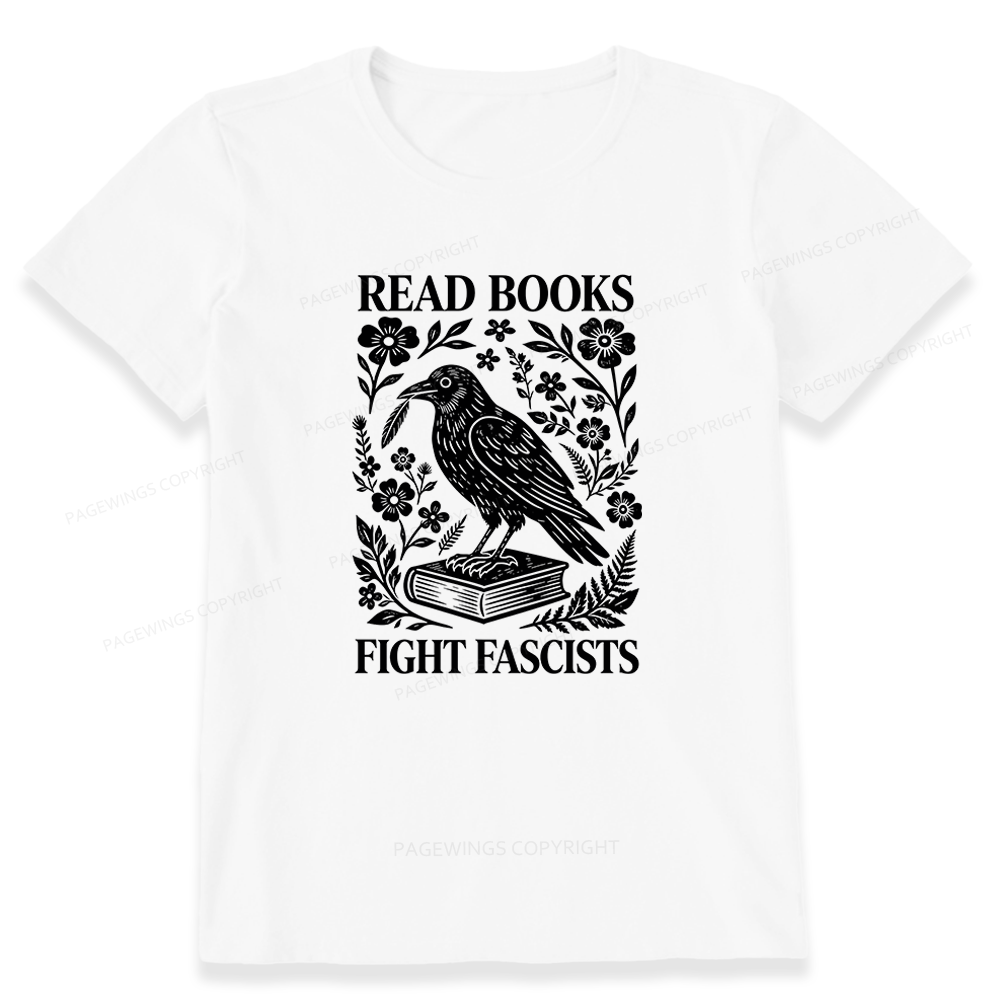 Pagewings Read Books Fight Fascists Unisex Classic T-shirt