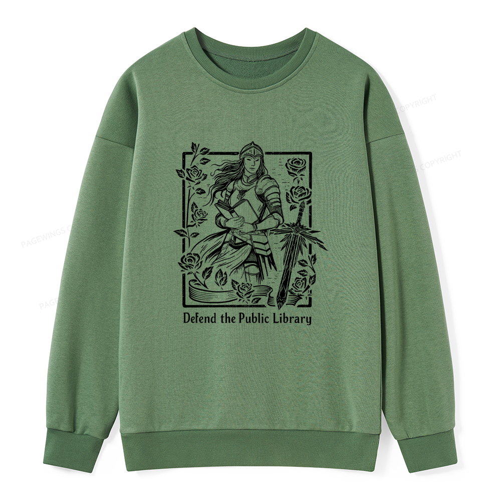 Pagewings Defend The Public Library Unisex Classic Sweatshirt