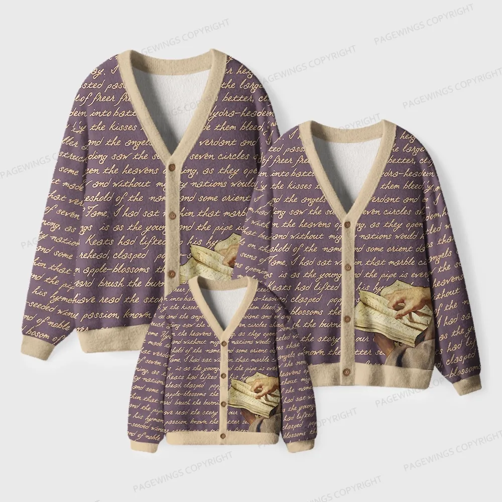 Pagewings Literature Unisex Ugly Cardigan Sweaters