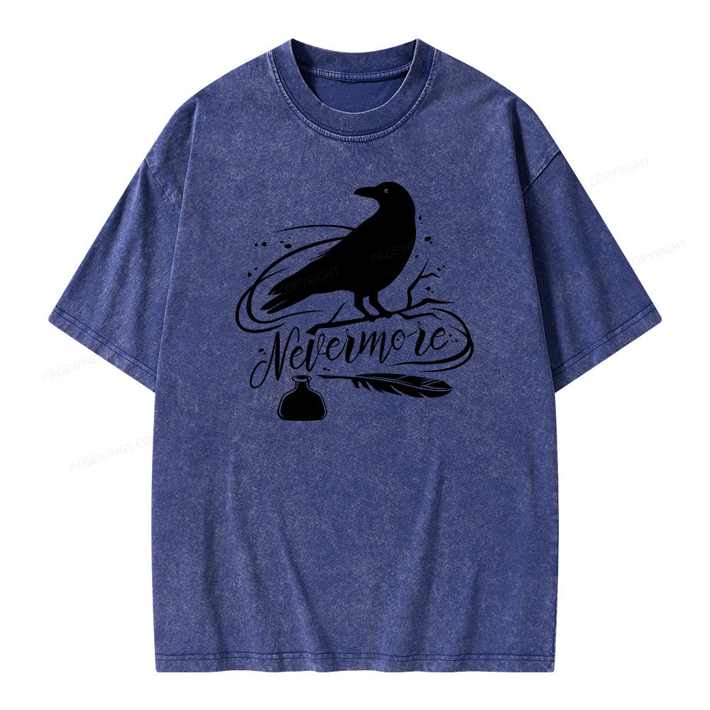 Pagewing  Edgar Allen Poe tee Unisex Washed T-shirt
