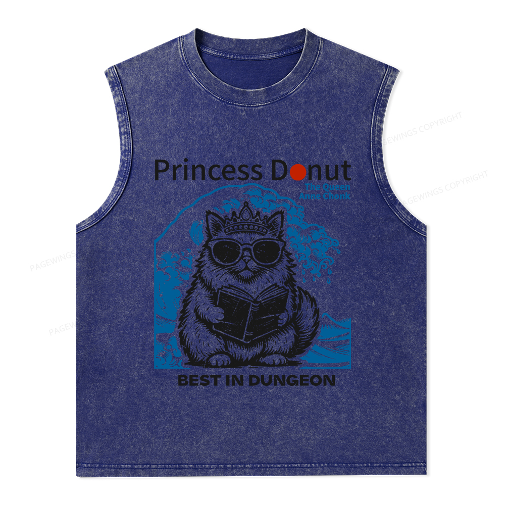 Pagewings Princess Donut Unisex Washed Tank Top