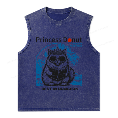Pagewings Princess Donut Unisex Washed Tank Top