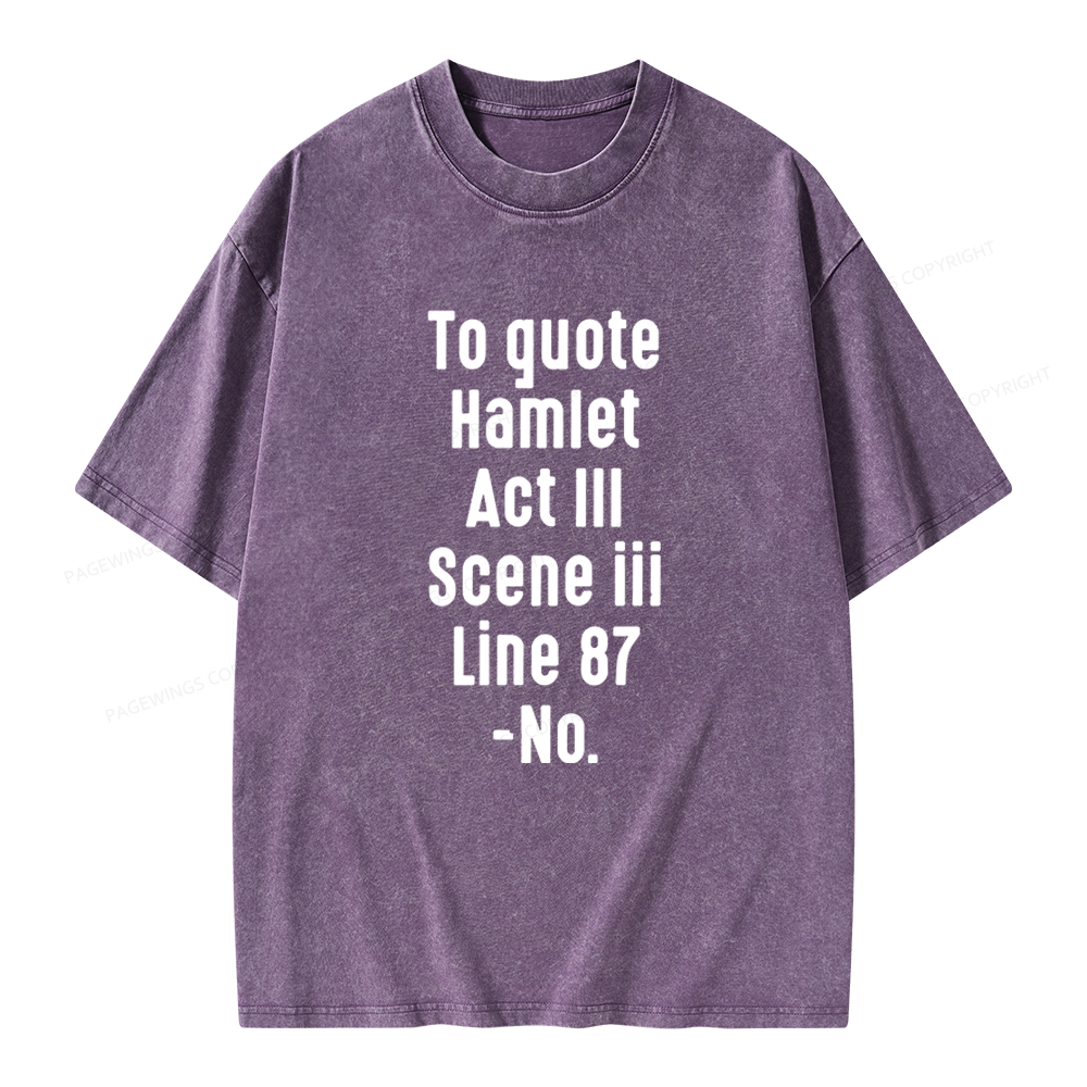 Pagewings Book Quote Unisex Washed T-shirt