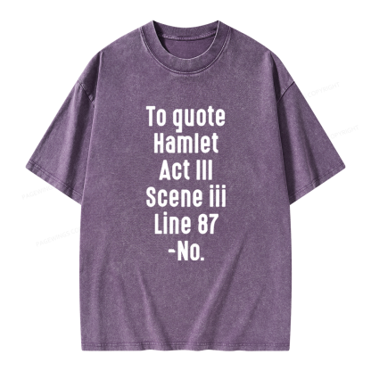 Pagewings Book Quote Unisex Washed T-shirt