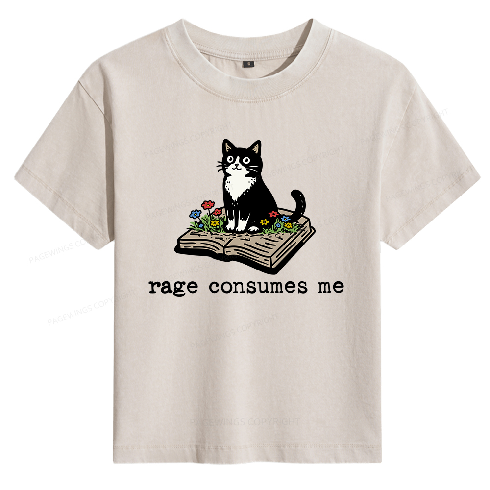 Pagewings Rage Consumes Me Women's Washed T-shirt