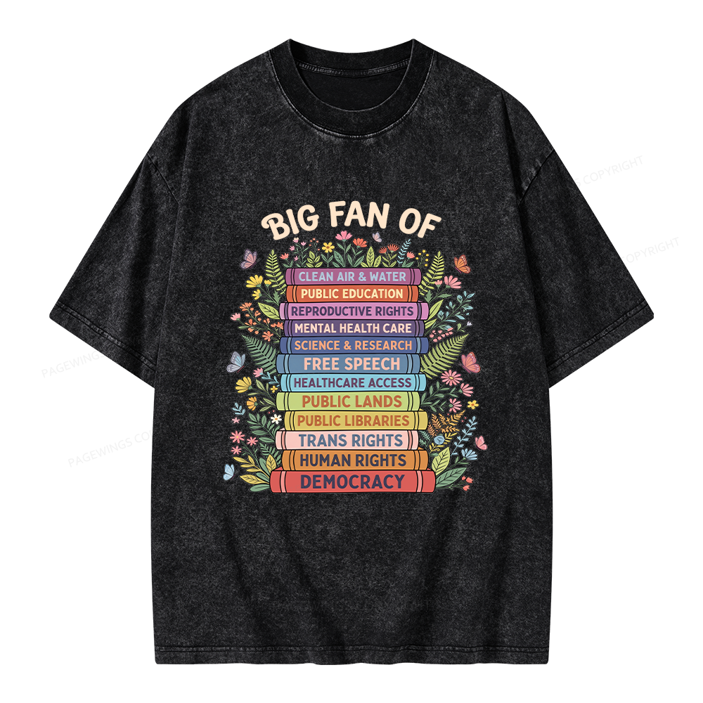 Pagewings Progressive Book Unisex Washed T-shirt