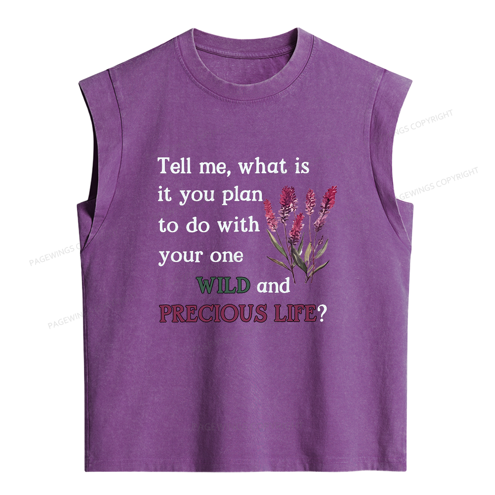 Pagewings Inspriational Quote Women's Washed Tank Top