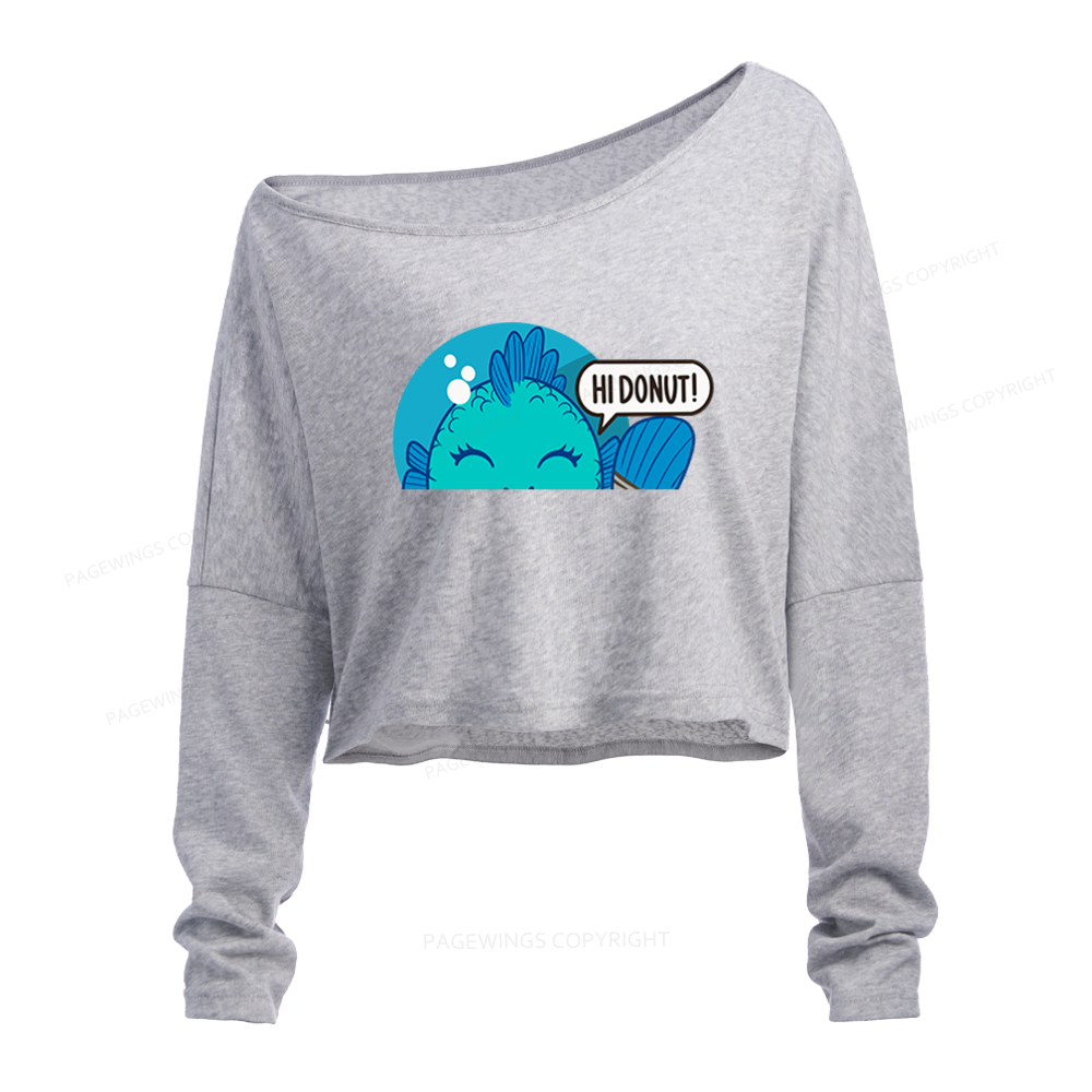 Pagewings Sci Fi Bookish Slouchy Long Sleeve Off Shoulder T-shirt