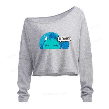 Pagewings Sci Fi Bookish Slouchy Long Sleeve Off Shoulder T-shirt
