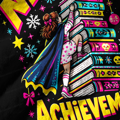 Pagewings New Achievement Read Them All Off Shoulder Ugly Knit Sweater