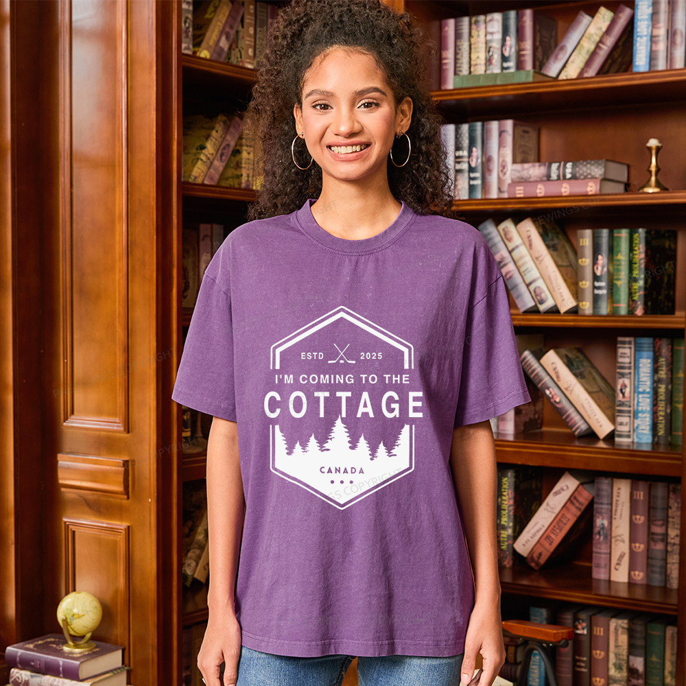 Pagewings Coming To The Cottage Unisex Washed T-shirt