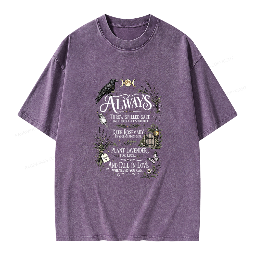 Pagewings Mystical Witchy Unisex Washed T-shirt