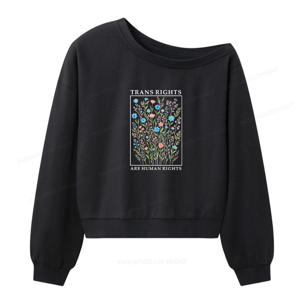 Pagewings Literacy And Justice For All Women Off Shoulder Sweatshirt