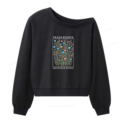 Pagewings Literacy And Justice For All Women Off Shoulder Sweatshirt