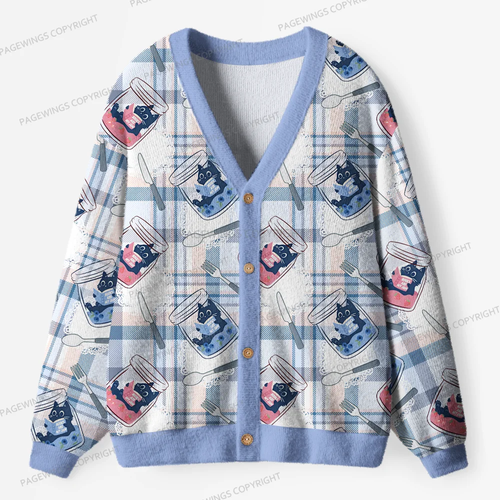Pagewings Books Are My Jam Unisex Ugly Cardigan Sweaters