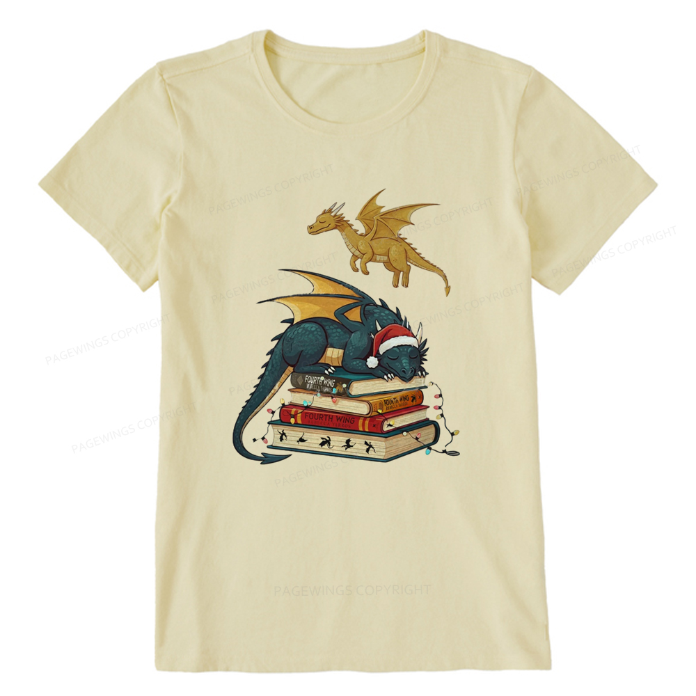 Pagewings Fourth Wing Dragons Christmas Unisex Classic T-shirt