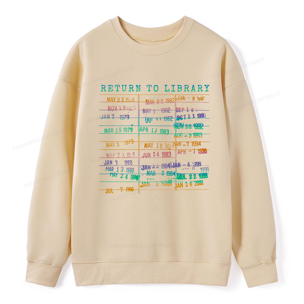 Pagewing Vintage Library Rainbow Unisex Classic Sweatshirt