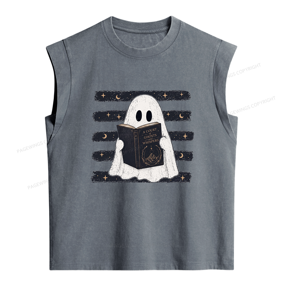 Pagewings A Court of Ghosts and Whispers Women's Washed Tank Top