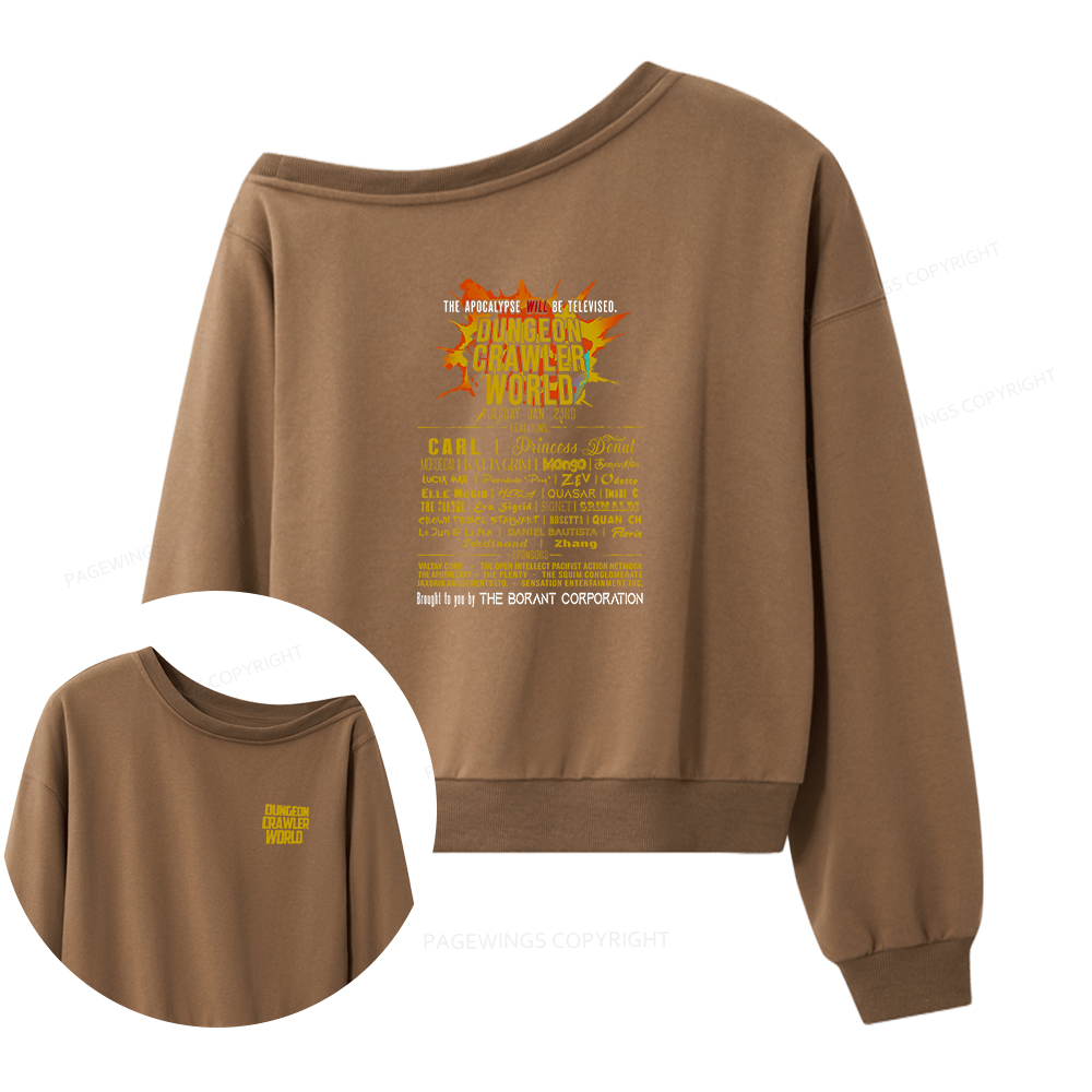 Pagewings Fuel Your Imagination With Sci-Fi World Tour Women Off  Shoulder Sweatshirt