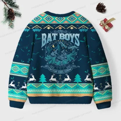 Pagewings Bat Boys Unisex Ugly Knit Sweatshirt