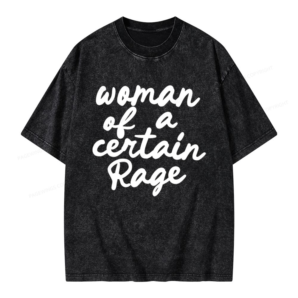 Pagewings Woman of a Certain Rage Unisex Washed T-shirt