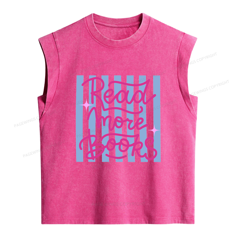Pagewings Read More Books Women's Washed Tank Top