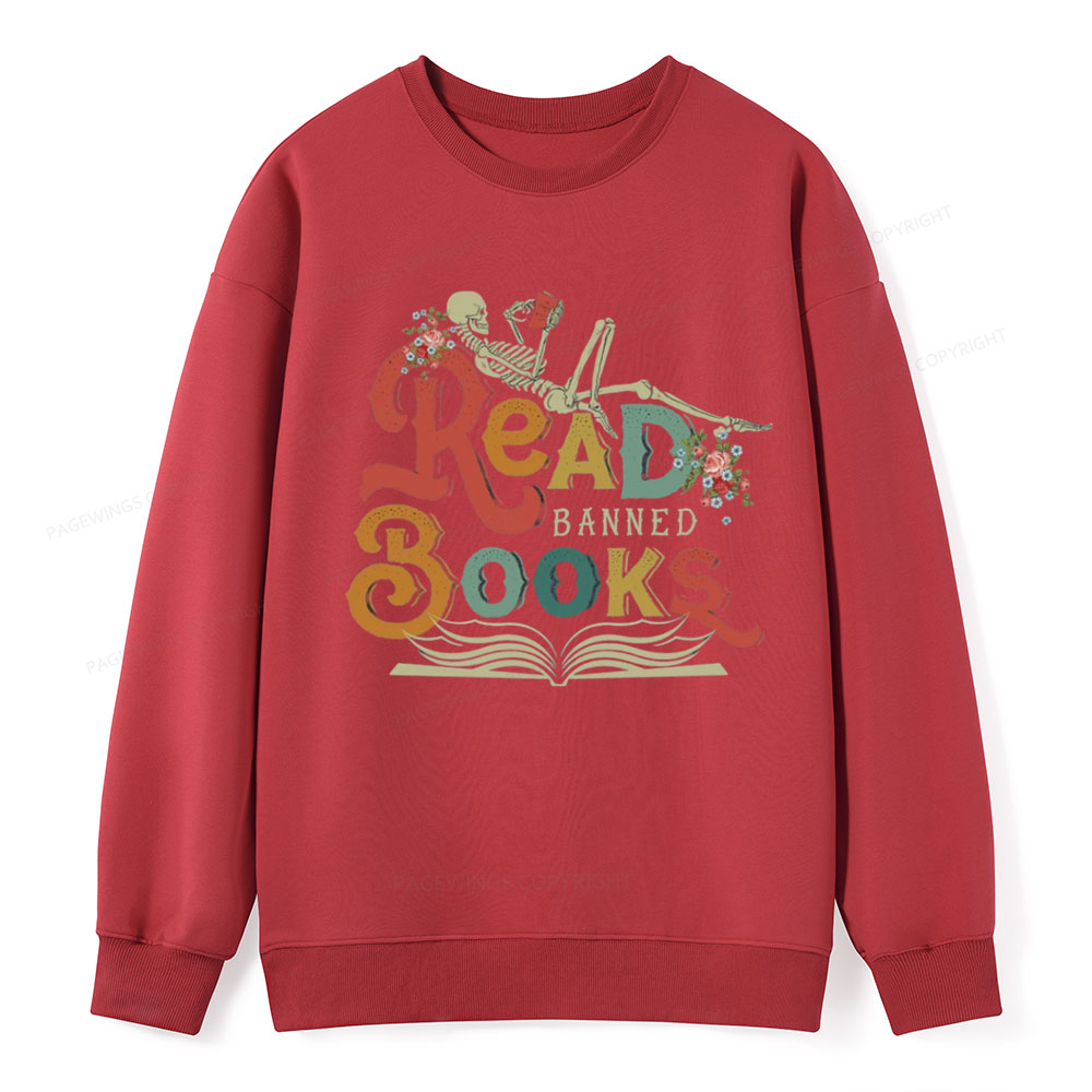 Pagewings Read Banned Books Unisex Classic Sweatshirt