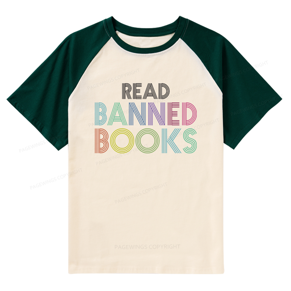 Pagewings Read Banned Books Shirt Raglan T-shirt