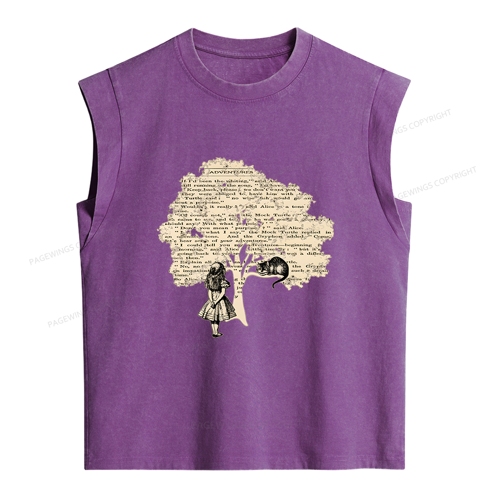 Pagewings Vintage Book Women's Washed Tank Top