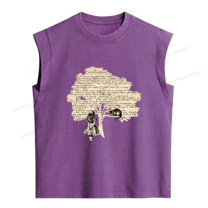 Pagewings Vintage Book Women's Washed Tank Top