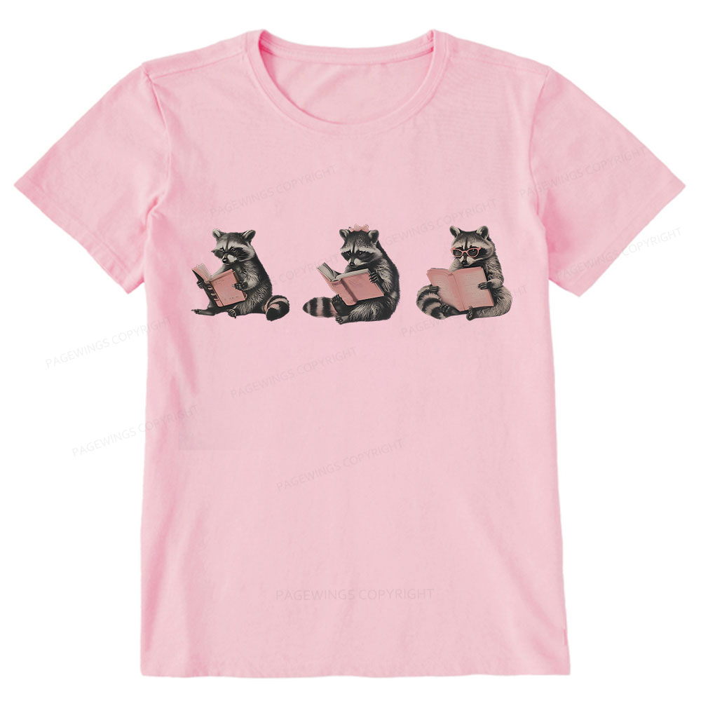 Pagewings Funny Raccoon Bookish Gift Unisex Classic T-shirt