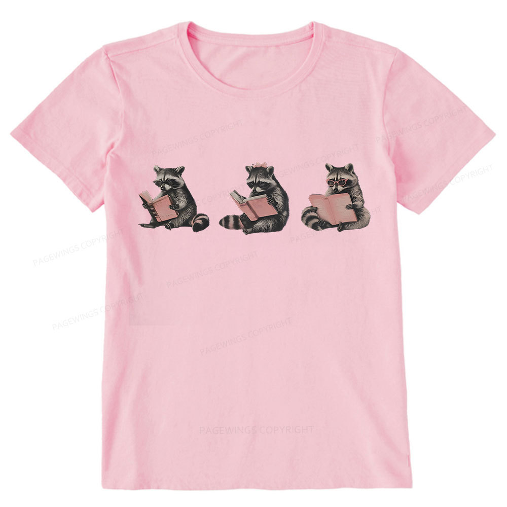 Pagewings Funny Raccoon Bookish Gift Unisex Classic T-shirt