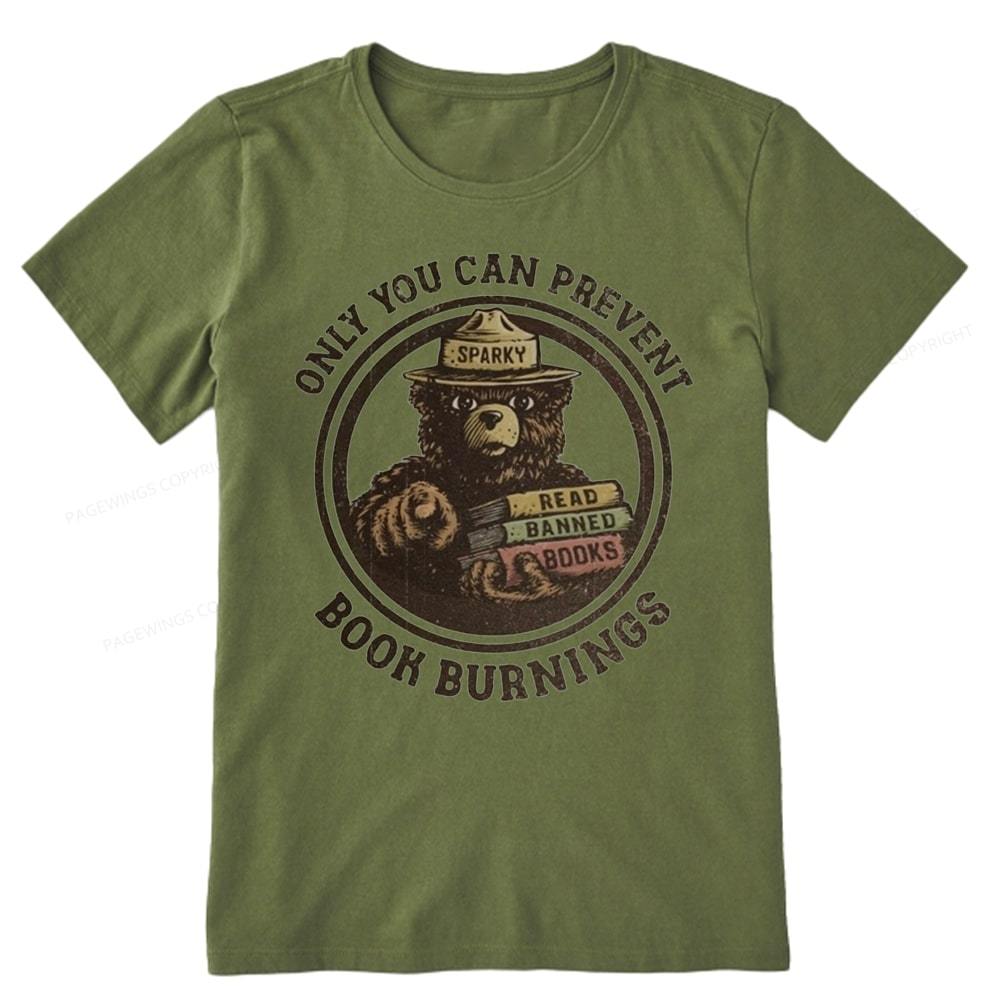Pagewings Only You Can Prevent Book Burnings Unisex Classic T-shirt