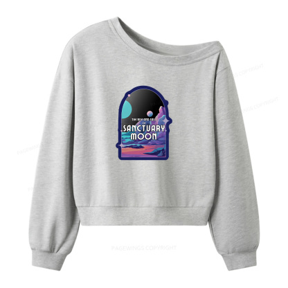 Pagewings Sanctuary Moon Women Off  Shoulder Sweatshirt