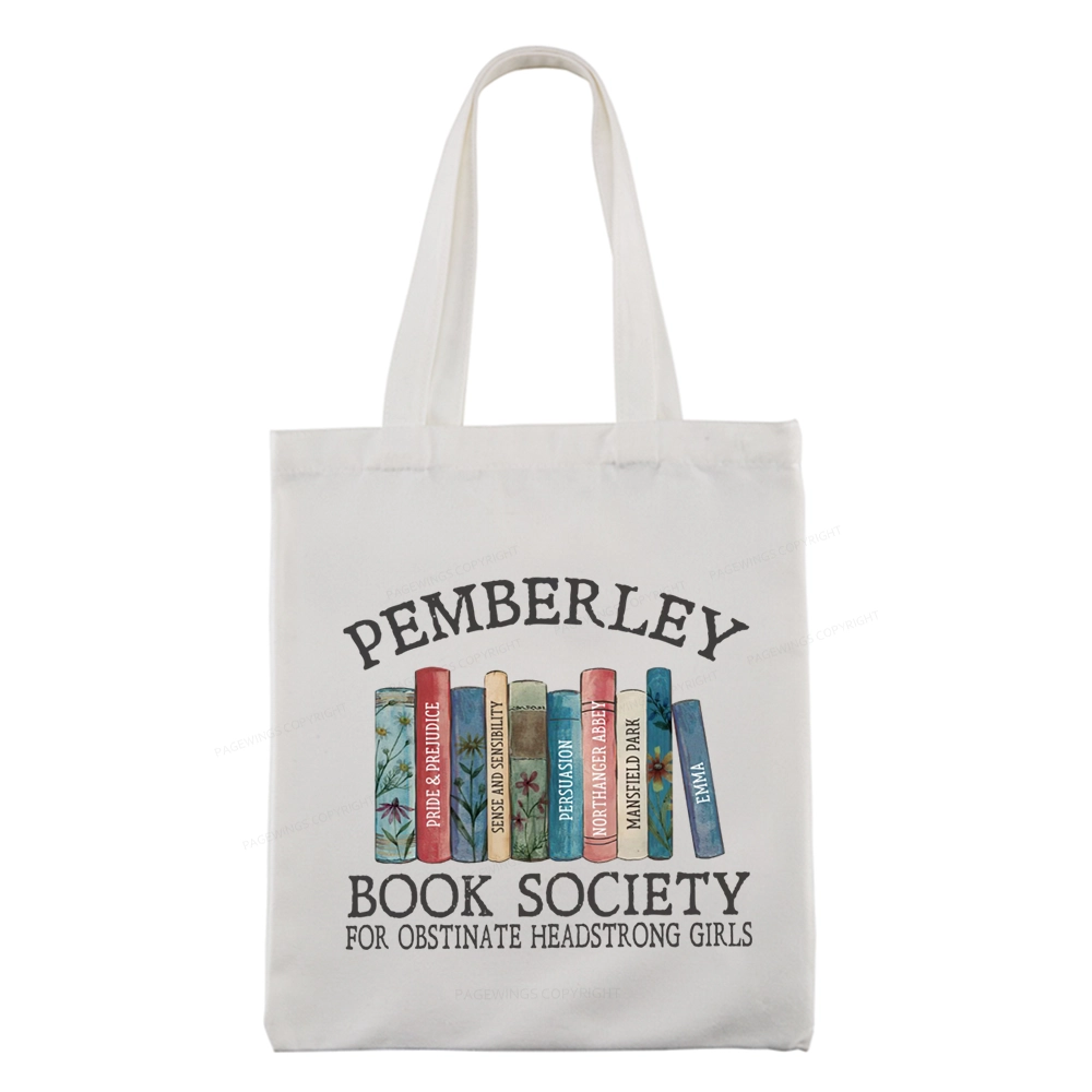 Pagewings Pemberley Book Society Tote Bag