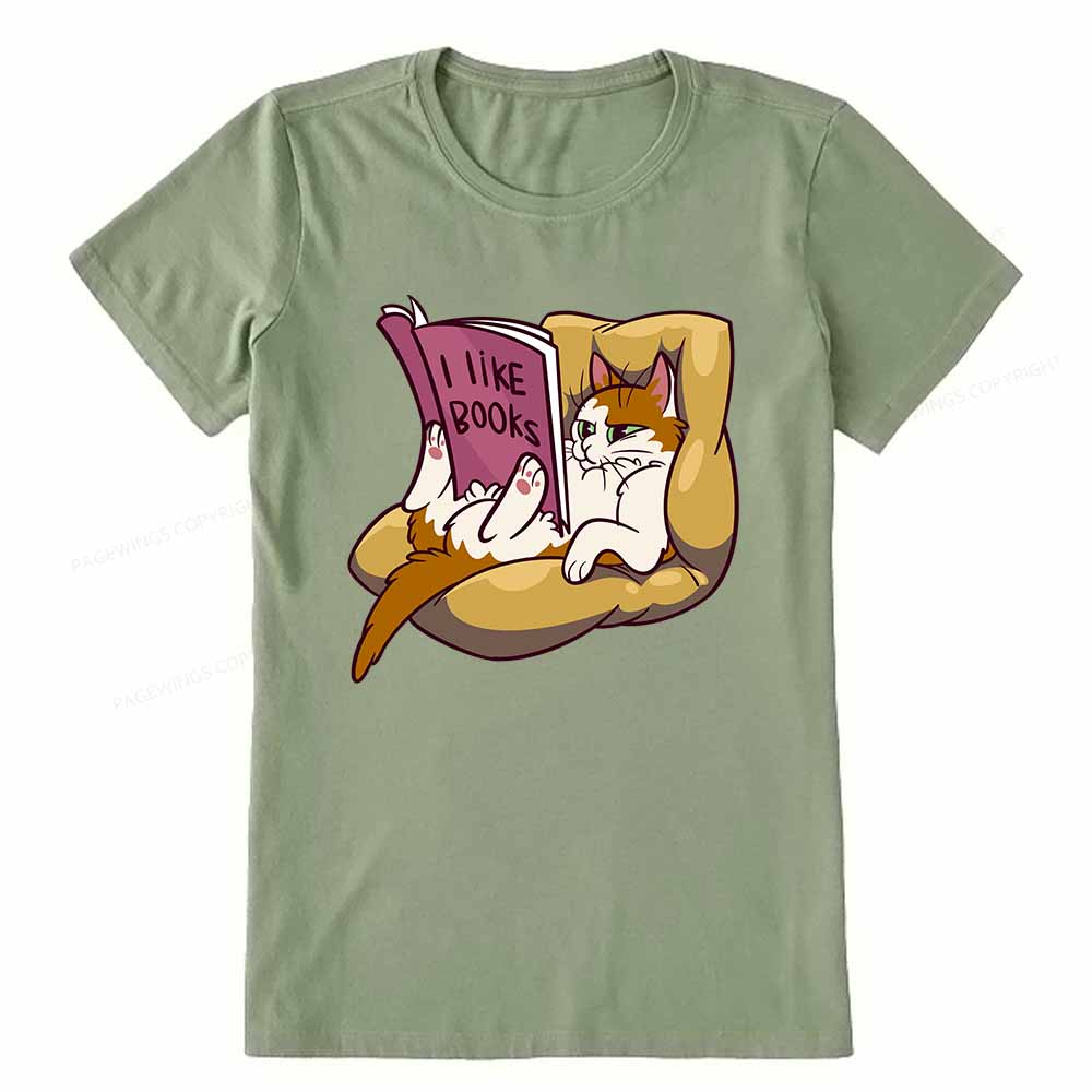 Pagewings A Cat That Likes Reading Books Unisex Classic T-shirt