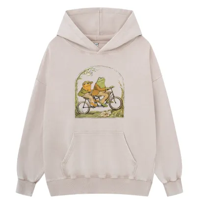 Pagewings Frog And Toad Book Vintage Unisex Washed Hoodie
