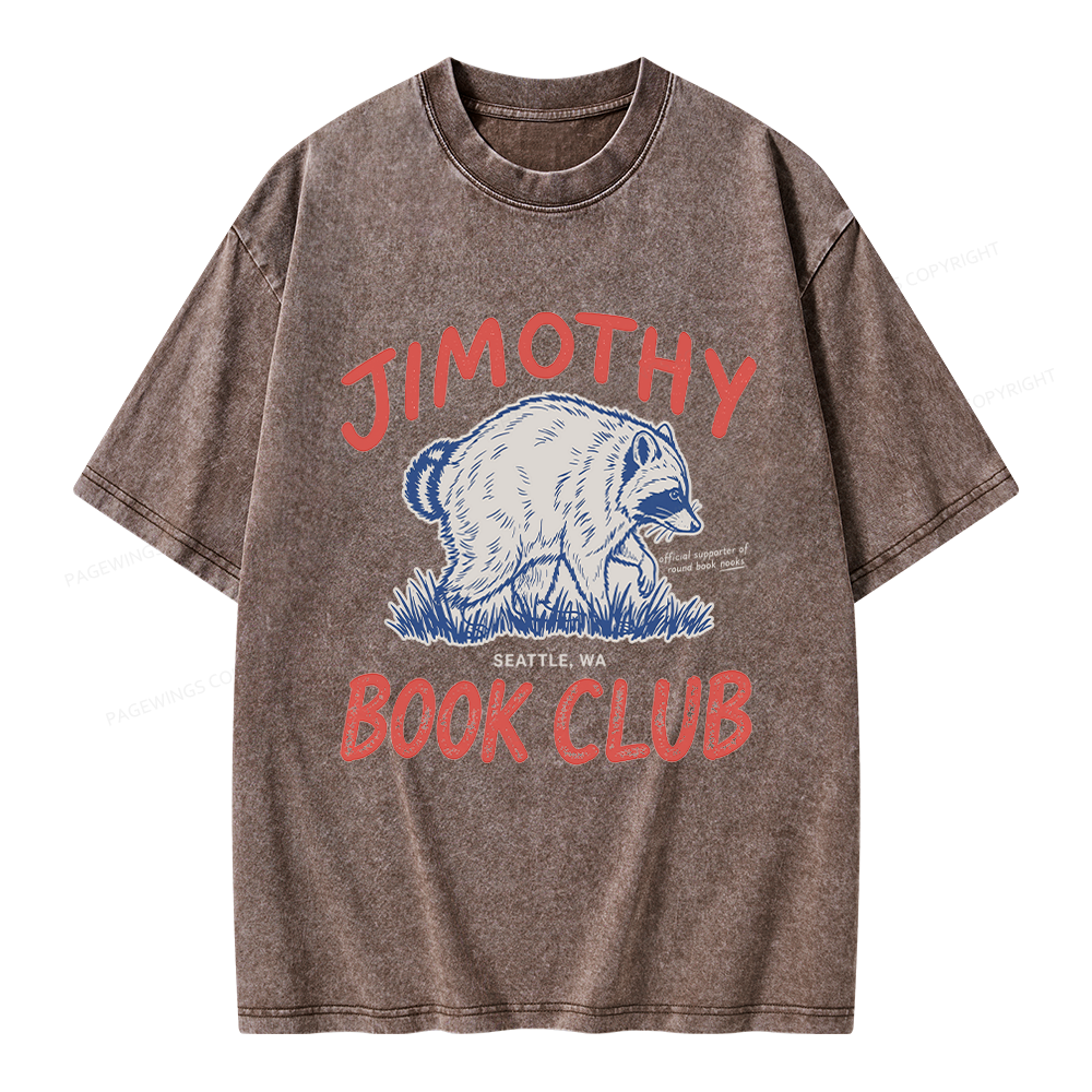 Pagewings Jimothy Book Club Unisex Washed T-shirt