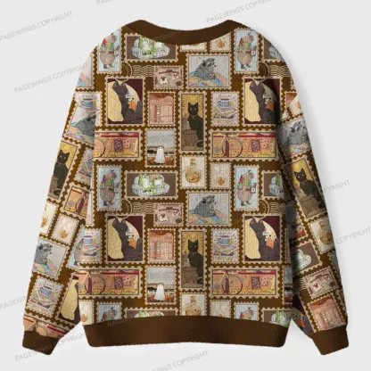 Pagewings Vintage Reading Unisex Ugly Cardigan Sweaters
