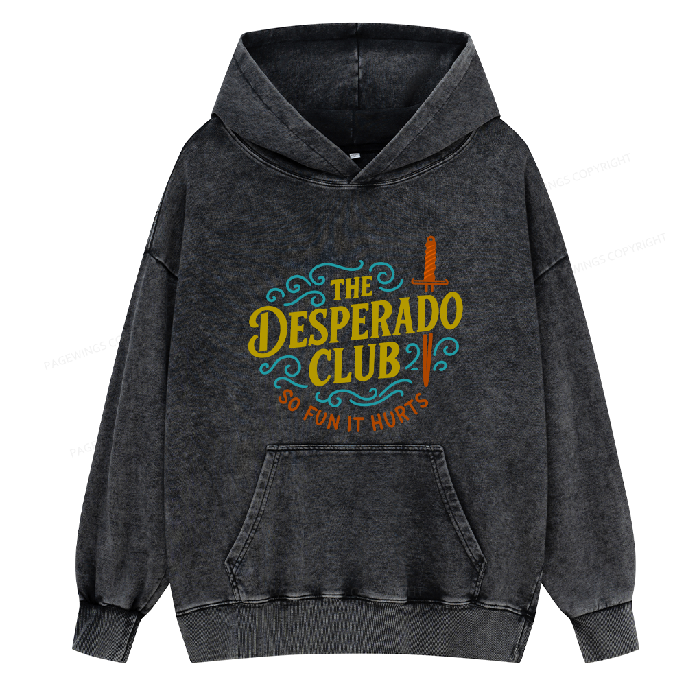 Pagewings The Desperado Club Unisex Washed Hoodie