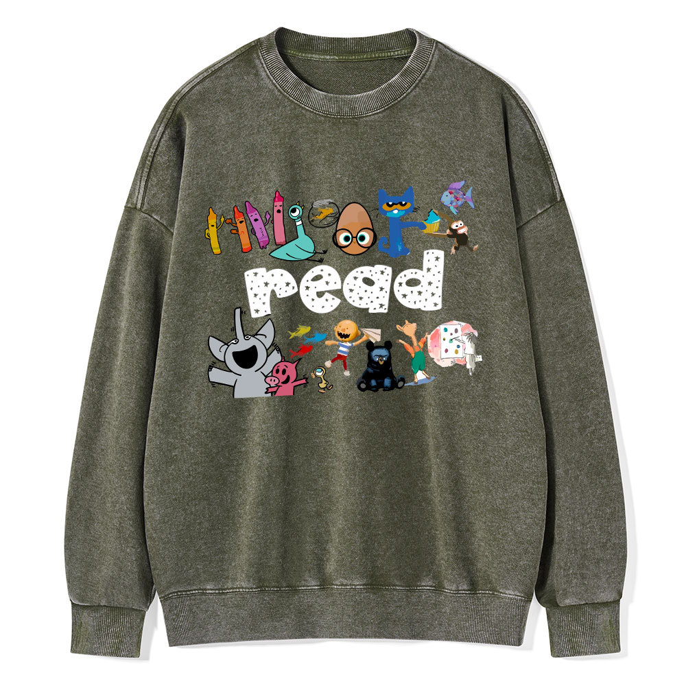 Pagewings Teacher Life Shirt, Teacher Shirt Unisex Washed Sweatshirt