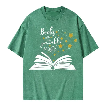 Pagewings Book Are Portable Magic Unisex Washed T-shirt